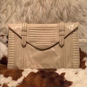 Reece Hudson cream colored clutch